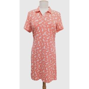 Tommy Bahama Womens Dress Size S Palm Trees Shipwreck Light Orange